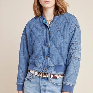 Anthropologie Lindy Quilted Bomber Jacket